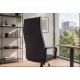 Scaune Birou cu role - Scaun de birou pivotant LAZIO piele sintetica neagra