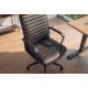 Scaune Birou cu role - Scaun de birou pivotant LAZIO piele sintetica neagra