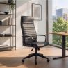 Scaun de birou pivotant LAZIO piele sintetica neagra