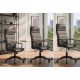 Scaune Birou cu role - Scaun de birou pivotant LAZIO piele sintetica neagra