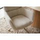 Seturi scaune, HoReCa - Set de 2 scaune pivotante, Metal Bej, Chenille Bej, UNIQUE
