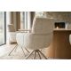 Seturi scaune, HoReCa - Set de 2 scaune pivotante, Metal Bej, Chenille Bej, UNIQUE
