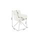 Seturi scaune, HoReCa - Set de 2 scaune pivotante, Metal Bej, Chenille Bej, UNIQUE