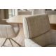 Seturi scaune, HoReCa - Set de 2 scaune pivotante, Metal Bej, Chenille Bej, UNIQUE