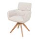 Seturi scaune, HoReCa - Set de 2 scaune pivotante, Lemn de stejar, Chenille Bej, UNIQUE