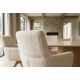 Seturi scaune, HoReCa - Set de 2 scaune pivotante, Lemn de stejar, Chenille Bej, UNIQUE