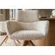 Seturi scaune, HoReCa - Set de 2 scaune pivotante, Lemn de stejar, Chenille Bej, UNIQUE