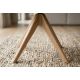 Seturi scaune, HoReCa - Set de 2 scaune pivotante, Lemn de stejar, Chenille Bej, UNIQUE