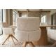 Seturi scaune, HoReCa - Set de 2 scaune pivotante, Lemn de stejar, Chenille Bej, UNIQUE