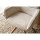 Seturi scaune, HoReCa - Set de 2 scaune pivotante, Lemn de stejar, Chenille Bej, UNIQUE
