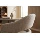 Scaune - Scaun pivotant, Lemn de nuc, Material texturat bej-taupe, ORGANIKO