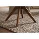 Scaune - Scaun pivotant, Lemn de nuc, Material texturat bej-taupe, ORGANIKO
