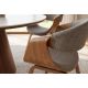 Scaune - Scaun design scandinav, Lemn de frasin, textil gri texturat ORGANIC