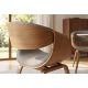 Scaune - Scaun design scandinav, Lemn de frasin, textil gri texturat ORGANIC