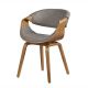 Scaune - Scaun design scandinav, Lemn de frasin, textil gri texturat ORGANIC