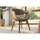 Scaune - Scaun design scandinav, Lemn de frasin, textil gri texturat ORGANIC