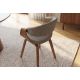 Scaune - Scaun design scandinav, Lemn de frasin, textil gri texturat ORGANIC