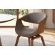 Scaune - Scaun design scandinav, Lemn de frasin, textil gri texturat ORGANIC