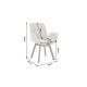 Seturi scaune, HoReCa - Set de 2 scaune pivotante, Lemn de stejar, textil boucle taupe BALTIC