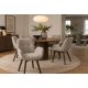 Seturi scaune, HoReCa - Set de 2 scaune pivotante, Lemn de stejar, textil boucle taupe BALTIC
