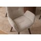 Seturi scaune, HoReCa - Set de 2 scaune pivotante, Lemn de stejar, textil boucle taupe BALTIC