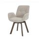 Seturi scaune, HoReCa - Set de 2 scaune pivotante, Lemn de stejar, textil boucle taupe BALTIC