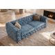 Canapele - Canapea design Chesterfield, Catifea, Petrol, MODERN BAROCK