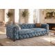 Canapele - Canapea design Chesterfield, Catifea, Petrol, MODERN BAROCK