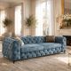 Canapele - Canapea design Chesterfield, Catifea, Petrol, MODERN BAROCK