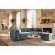 Banchete-Tabureti - Bancheta design Chesterfield, Catifea, Petrol, MODERN BAROCK