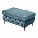 Banchete-Tabureti - Bancheta design Chesterfield, Catifea, Petrol, MODERN BAROCK