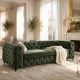 Canapele - Canapea design Chesterfield, Catifea verde inchis, MODERN BAROCK
