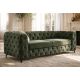Canapele - Canapea design Chesterfield, Catifea verde inchis, MODERN BAROCK