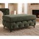Banchete-Tabureti - Bancheta design Chesterfield, Catifea verde inchis, MODERN BAROCK