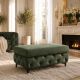 Banchete-Tabureti - Bancheta design Chesterfield, Catifea verde inchis, MODERN BAROCK