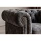 Fotolii - Fotoliu clasic stil englezesc Chesterfield, catifea gri antic