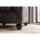 Fotolii - Fotoliu clasic stil englezesc Chesterfield, catifea gri antic