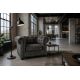 Fotolii - Fotoliu clasic stil englezesc Chesterfield, catifea gri antic