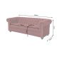 Canapele - Canapea clasica stil englezesc CHESTERFIELD 205cm, catifea rosie