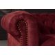 Canapele - Canapea clasica stil englezesc CHESTERFIELD 205cm, catifea rosie