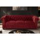 Canapele - Canapea clasica stil englezesc CHESTERFIELD 205cm, catifea rosie