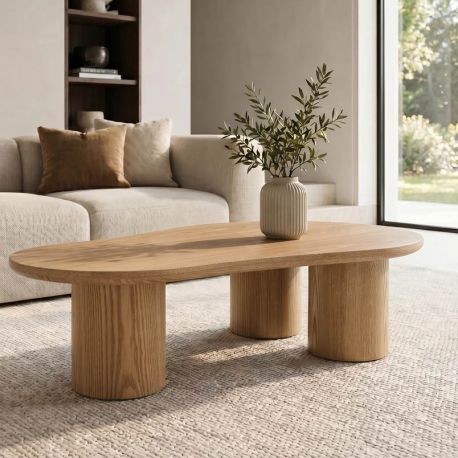 Masute Living - Masuta de cafea ORGANIKO 130cm stejar natur