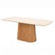 Mese dining - Masa dining Ceramica travertin, Furnir stejar, UNIQUE 200cm