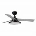 Lustra LED cu Ventilator tavan si telecomanda CRUISER TAK S negru/aluminiu 2700K