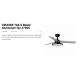 Lustre cu ventilator - Lustra LED cu Ventilator tavan si telecomanda CRUISER TAK S negru/aluminiu 2700K