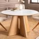 Mese dining - Masa rotunda cu blat ceramic ORGANIKO 120cm