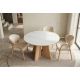 Mese dining - Masa rotunda cu blat ceramic ORGANIKO 120cm