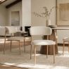 Set de 2 scaune BELLANO, material texturat bej