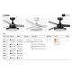 Lustre cu ventilator - Lustra LED cu Ventilator tavan si telecomanda CRUISER TAK L alb 2700K