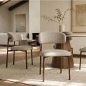 Set de 2 scaune BELLANO, material texturat taupe bej